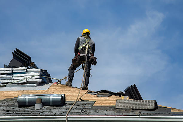 Professional Gutter Installation technician working in Dyersville, IA